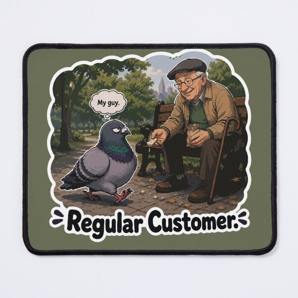 Item preview, Funny Pigeon Regular Customer Cartoon Sticker designed and sold by SimplePoDesign.