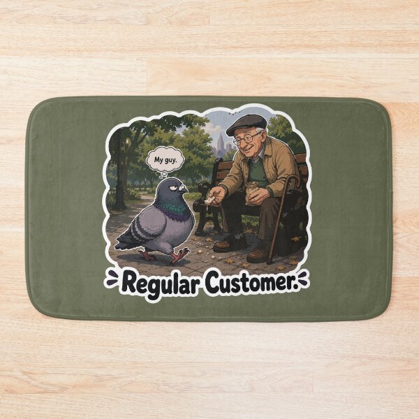 Item preview, Funny Pigeon Regular Customer Cartoon Sticker designed and sold by SimplePoDesign.