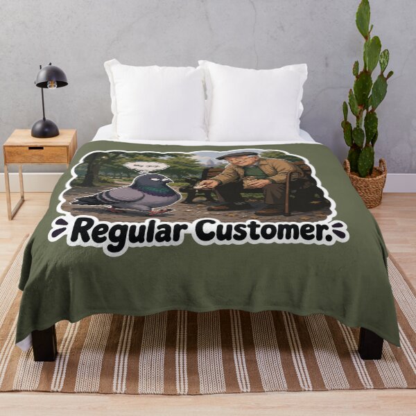 Item preview, Funny Pigeon Regular Customer Cartoon Sticker designed and sold by SimplePoDesign.