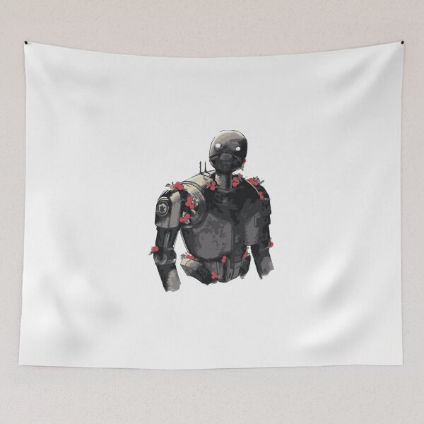 Item preview, K-2SO floreciendo con flores | Droide de Rogue One | Ilustración botánica de Star Wars designed and sold by DawnColony.