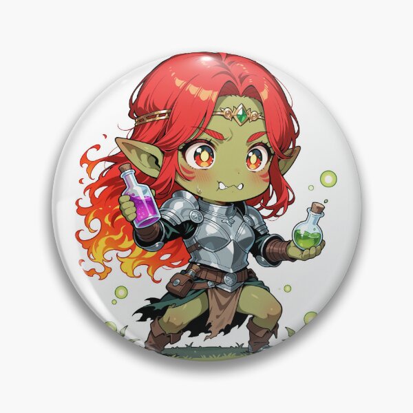 Item preview, Grona - The Orc Alchemist with Potions designed and sold by Peachymuse.