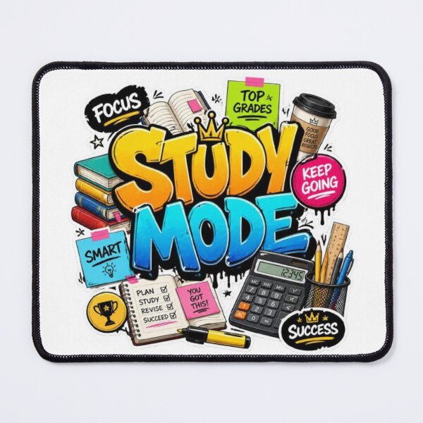 Item preview, STUDY MODE Notebook Cover | Student Aesthetic Sticker Design | Study Motivation Journal | School & College Notebook designed and sold by Stylestickers55.