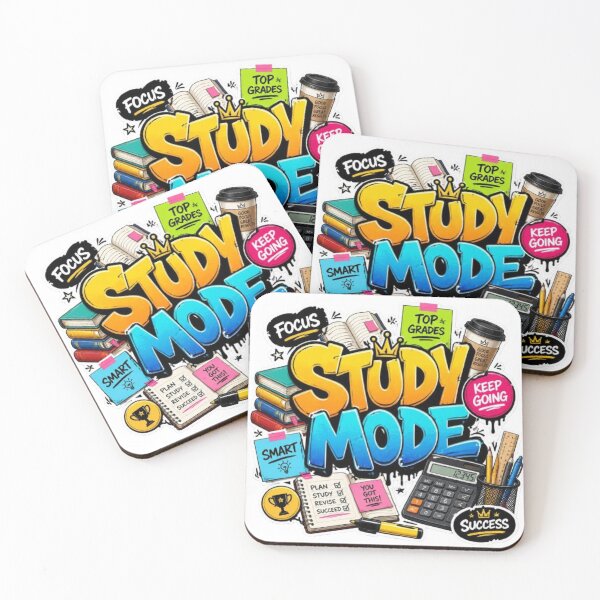 Item preview, STUDY MODE Notebook Cover | Student Aesthetic Sticker Design | Study Motivation Journal | School & College Notebook designed and sold by Stylestickers55.