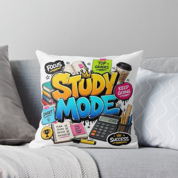 Item preview, STUDY MODE Notebook Cover | Student Aesthetic Sticker Design | Study Motivation Journal | School & College Notebook designed and sold by Stylestickers55.