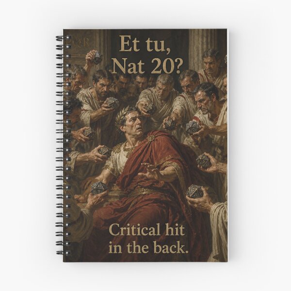 Item preview, Et Tu Nat 20? Julius Caesar D&D Meme - Critical Hit designed and sold by WhiteStrokeDesigns.