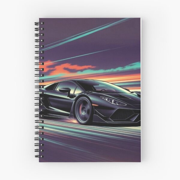 Item preview, Midnight Supercar Speed | Black Exotic Car Neon Performance Art designed and sold by Nexus Space.