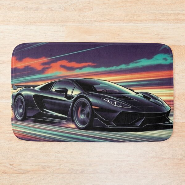 Item preview, Midnight Supercar Speed | Black Exotic Car Neon Performance Art designed and sold by Nexus Space.