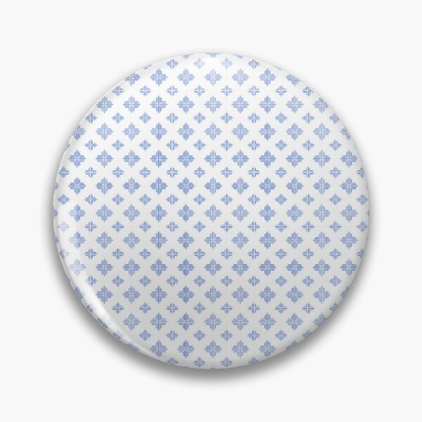 Item preview, Thai Geometric Cross Seamless Pattern Blue White Traditional Thai Ornamental Textile Fabric Design designed and sold by KOPatternCo.