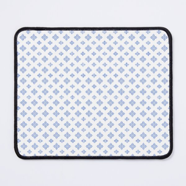 Item preview, Thai Geometric Cross Seamless Pattern Blue White Traditional Thai Ornamental Textile Fabric Design designed and sold by KOPatternCo.