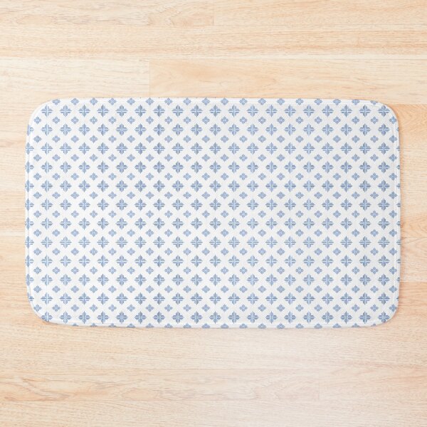 Item preview, Thai Geometric Cross Seamless Pattern Blue White Traditional Thai Ornamental Textile Fabric Design designed and sold by KOPatternCo.