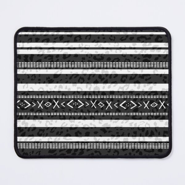 Item preview, BLACK AND WHITE LEOPARD PRINT TRIBAL GEOMETRIC PATTERN DESIGN BY MWADZSTUDIO designed and sold by LYFSTYLE.GEMS.