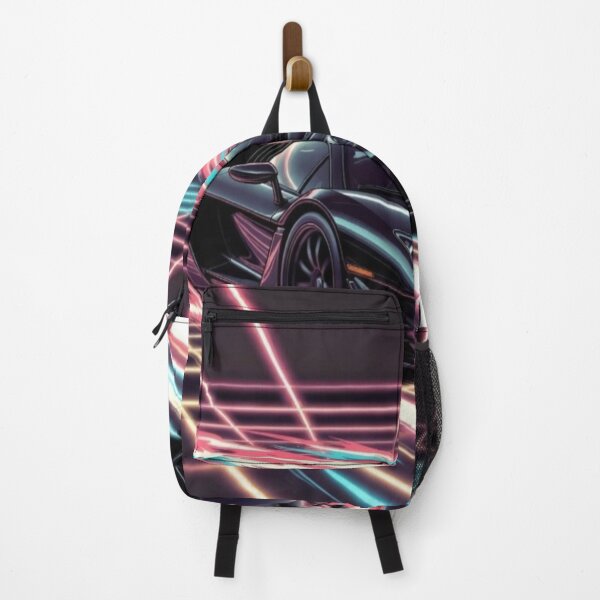 Item preview, Cyberpunk Black Supercar | Neon Synthwave Speed Vector Art designed and sold by Nexus Space.