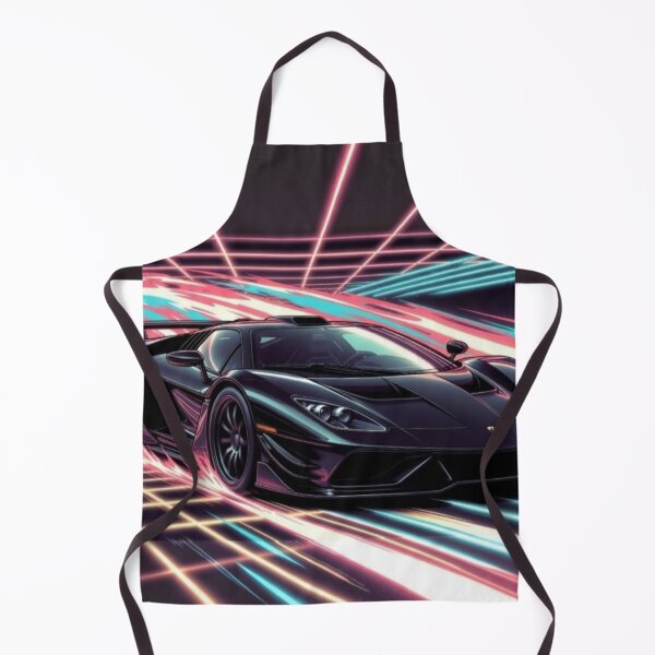 Item preview, Cyberpunk Black Supercar | Neon Synthwave Speed Vector Art designed and sold by Nexus Space.