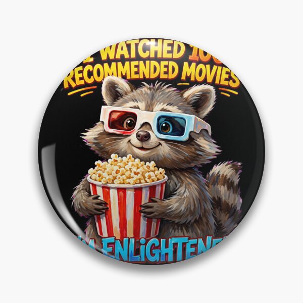 Item preview,  Watched 100 Recommended Movies I'm Enlightened Funny Raccoon Movie Parody designed and sold by Yellowriversss.