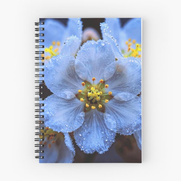 Item preview,  Ethereal Ice Blue Flower with Morning Dew designed and sold by WitchyBotanicaArt.
