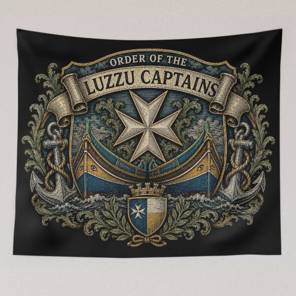 Item preview, Order of the Luzzu Captains Malta Maritime Pride Shield Artwork designed and sold by RoyalOrderGallery.