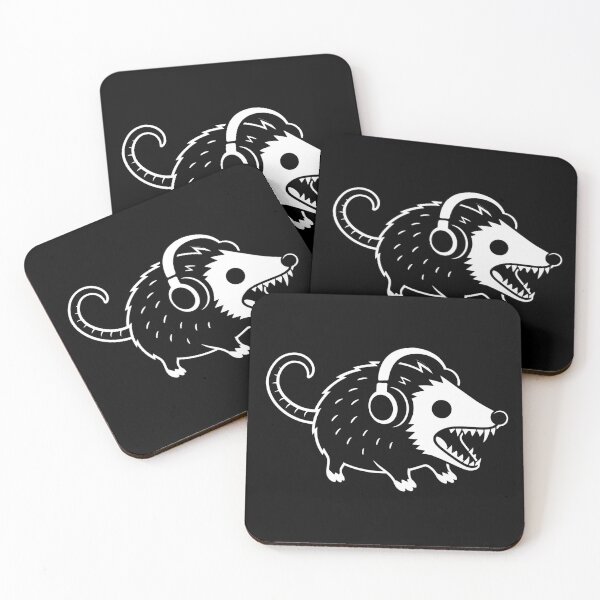 Item preview, Rave Possum | Punk Psytrance Black & White T-Shirt designed and sold by UndergroundRavers.