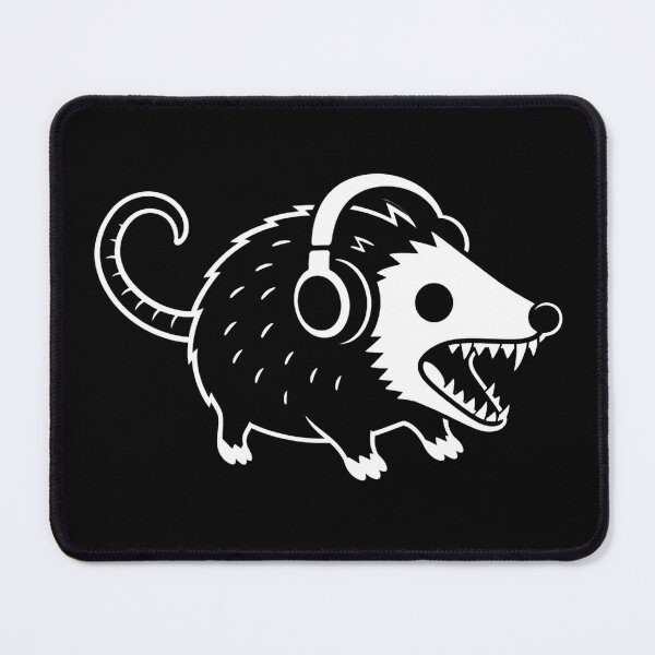 Item preview, Rave Possum | Punk Psytrance Black & White T-Shirt designed and sold by UndergroundRavers.