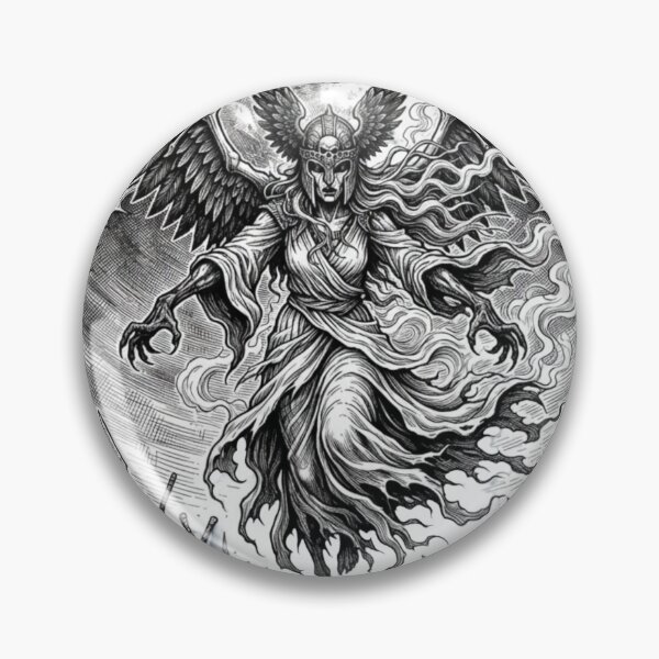 Item preview, Moon Valkyrie | Dark Viking Mythology Illustration designed and sold by BloopyWorks.