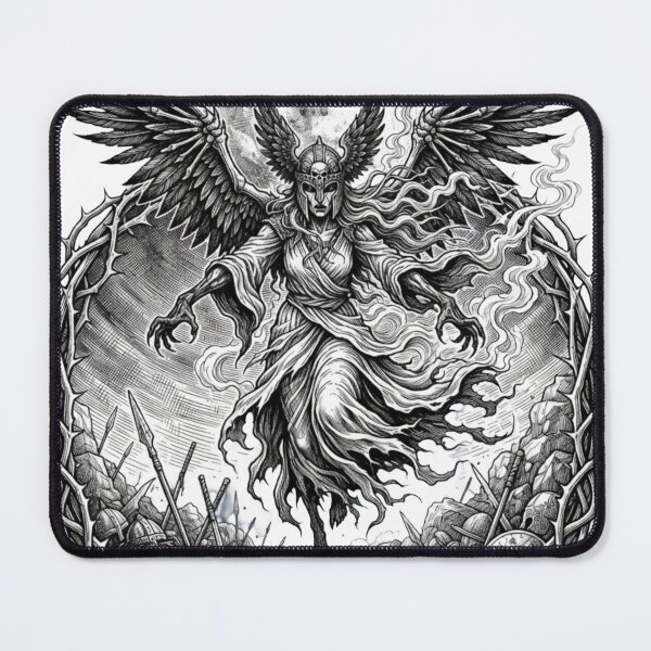 Item preview, Moon Valkyrie | Dark Viking Mythology Illustration designed and sold by BloopyWorks.