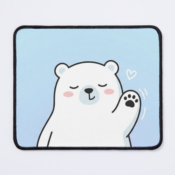 Item preview, Cute Waving Polar Bear Illustration designed and sold by DKSH1234.