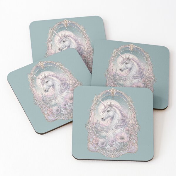 Item preview, Art Nouveau Unicorn VI designed and sold by UnicornAndRaven .