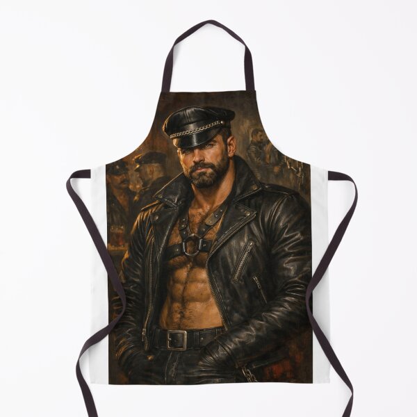 Item preview, Gay Leather Bar Daddy Dark Desire Berlin Hyper-Realism Leder Pride Gay Art designed and sold by ItsAKinkThing.