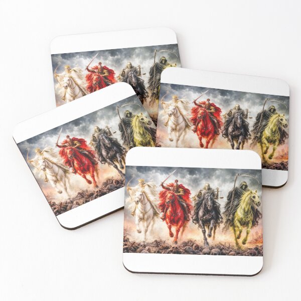 Item preview, Four Horsemen of the Apocalypse – Dark Fantasy Art designed and sold by Nela-&-Lena.