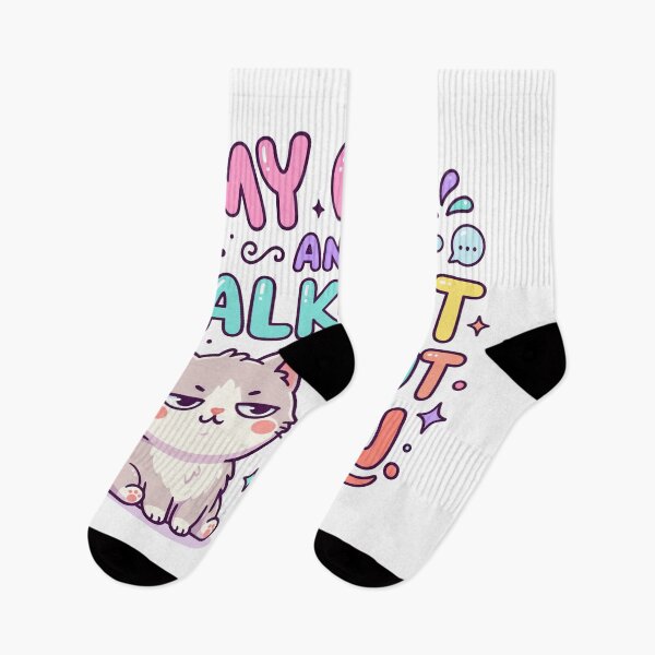Item preview, My Cat and I Talk Shit About You Funny Cat Quote designed and sold by pictranoosa.
