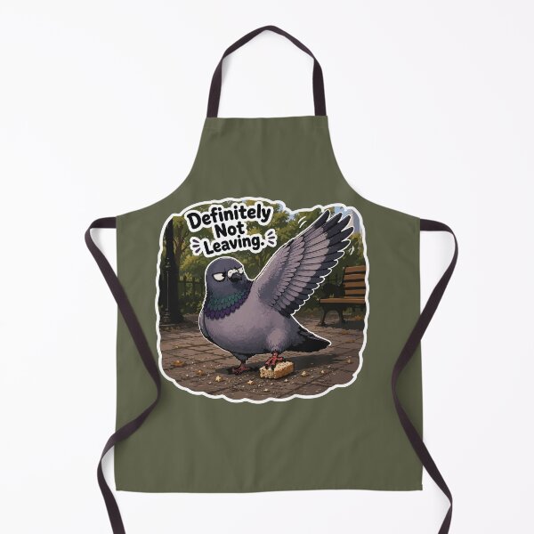 Item preview, Funny Possessive Pigeon Cartoon Sticker – Definitely Not Leaving designed and sold by SimplePoDesign.