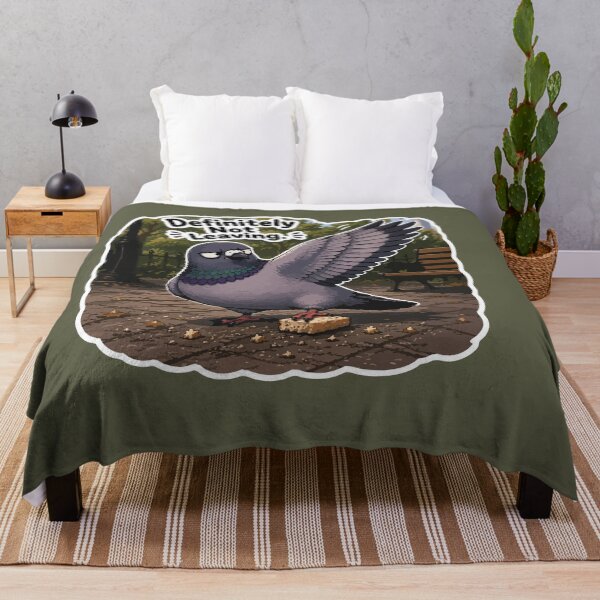 Item preview, Funny Possessive Pigeon Cartoon Sticker – Definitely Not Leaving designed and sold by SimplePoDesign.