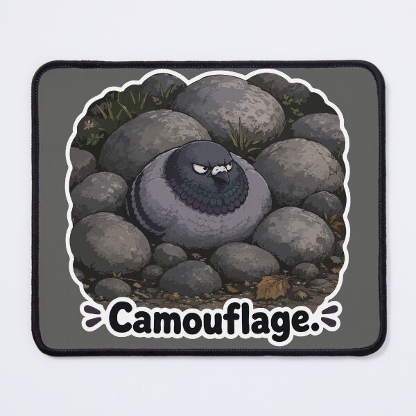 Item preview, Funny Camouflage Pigeon Cartoon Sticker – Master of Disguise designed and sold by SimplePoDesign.