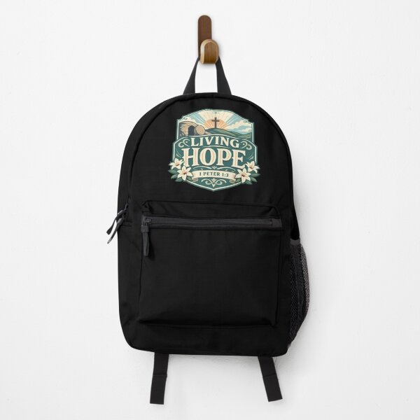 Item preview, Living Hope Christian Resurrection Sunrise – 1 Peter 1:3 Bible Verse Art designed and sold by stylishdzign.