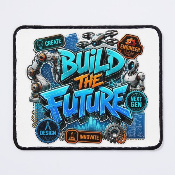 Item preview, BUILD THE FUTURE Sticker | Futuristic Engineering Graffiti Design | Tech & Innovation Vinyl Decal designed and sold by Stylestickers55.