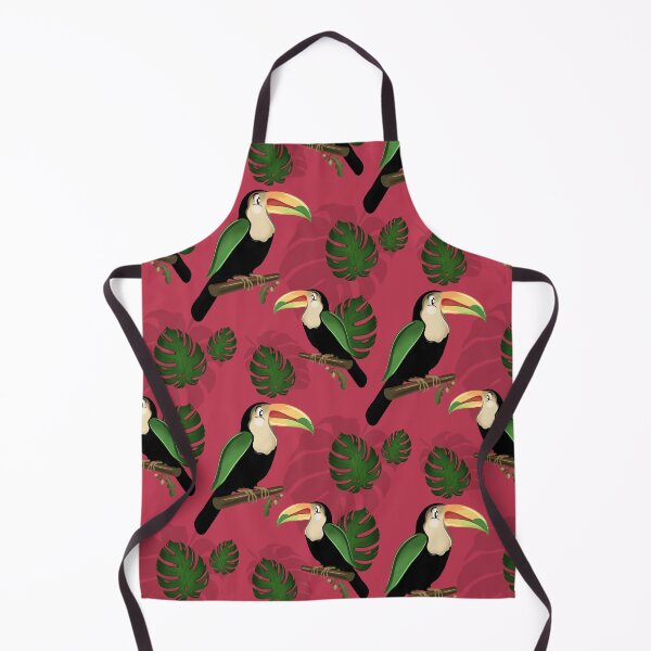 Item preview, Pink Tropical Toucan Pattern - Botanical Monstera Leaves designed and sold by Fiorart Studio .