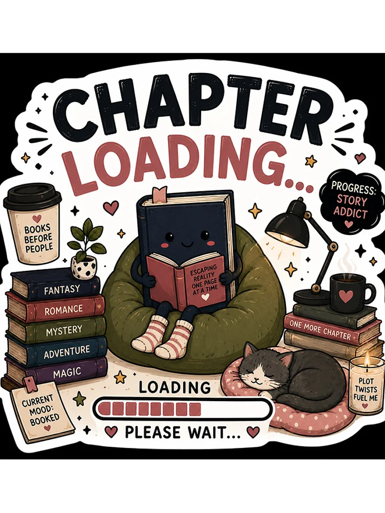 Thumbnail 4 of 4, Samsung Galaxy Phone Case, Chapter Loading... Cute Book Lover Sticker designed and sold by BrainBuckets.