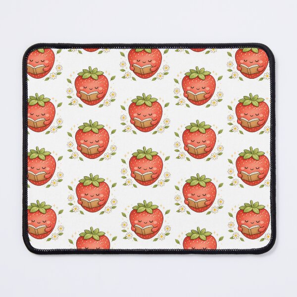 Item preview, Cozy Strawberry Reading a Book designed and sold by EatPrayLive.