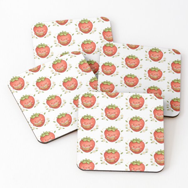 Item preview, Cozy Strawberry Reading a Book designed and sold by EatPrayLive.