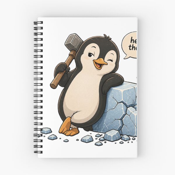 Item preview, Breaking the Ice | Funny Flirty Penguin Cartoon designed and sold by BabiesNanimals.