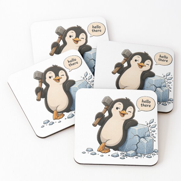 Item preview, Breaking the Ice | Funny Flirty Penguin Cartoon designed and sold by BabiesNanimals.