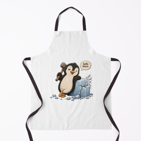 Item preview, Breaking the Ice | Funny Flirty Penguin Cartoon designed and sold by BabiesNanimals.