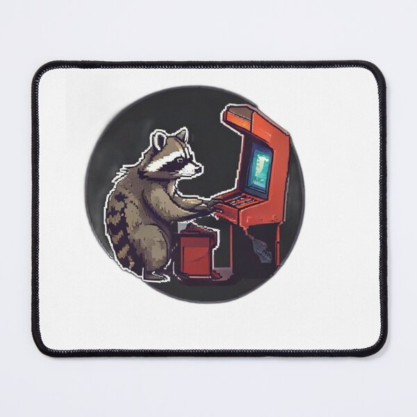 Item preview, Pixel Art Jimothy Raccoon Arcade Gamer Meme designed and sold by Gurjeetpixelart.