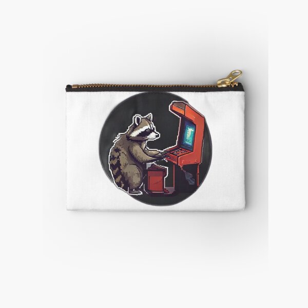 Item preview, Pixel Art Jimothy Raccoon Arcade Gamer Meme designed and sold by Gurjeetpixelart.