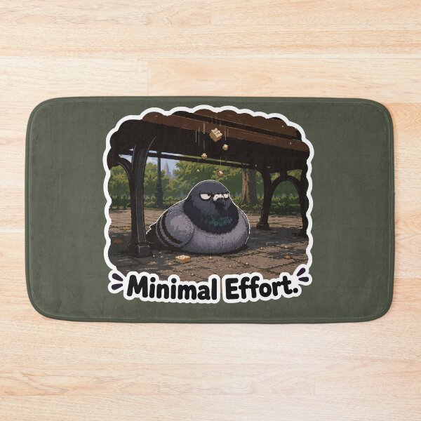 Item preview, Funny Lazy Pigeon Cartoon Sticker – Minimal Effort designed and sold by SimplePoDesign.