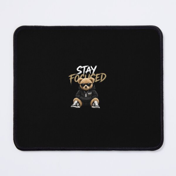Item preview, Stay Focused - Cool Teddy Bear Urban Streetwear Hustle Quote designed and sold by Velouria Universe.