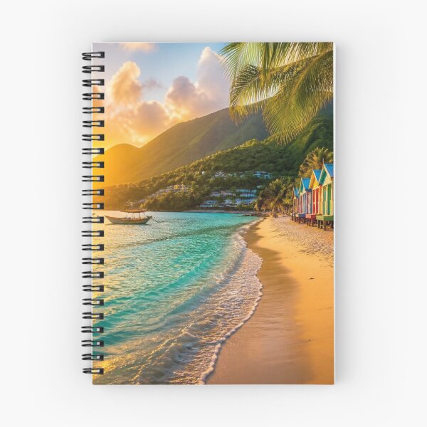 Item preview, Tropical Sunset Beach Colorful Beach Huts designed and sold by Irie Riddims Market .