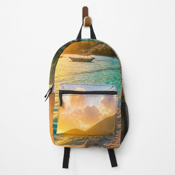 Item preview, Tropical Sunset Beach Colorful Beach Huts designed and sold by Irie Riddims Market .