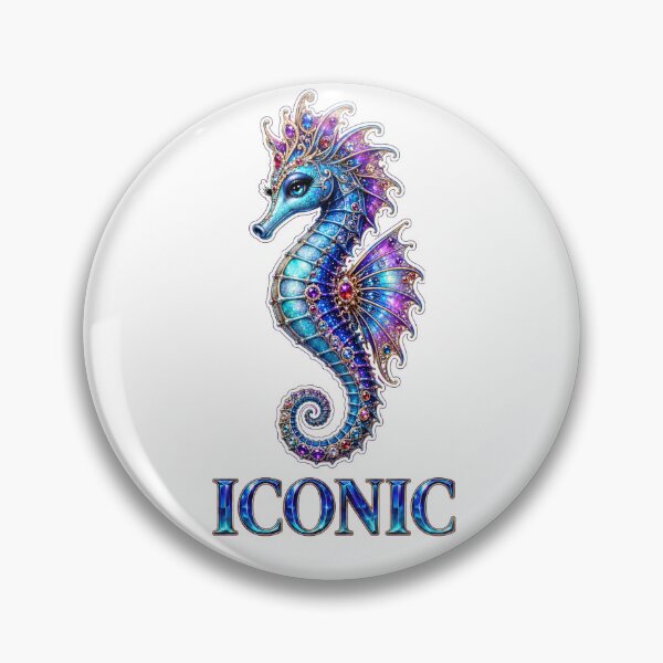 Item preview, Iconic Jeweled Fantasy Seahorse in Blue and Purple designed and sold by RoPrincess.