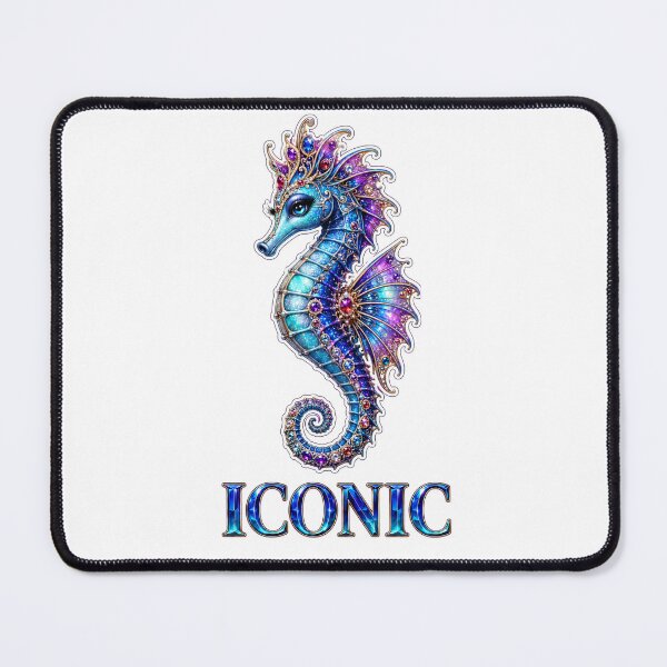 Item preview, Iconic Jeweled Fantasy Seahorse in Blue and Purple designed and sold by RoPrincess.