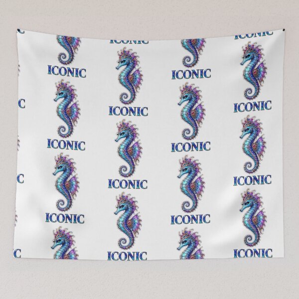 Item preview, Iconic Jeweled Fantasy Seahorse in Blue and Purple designed and sold by RoPrincess.